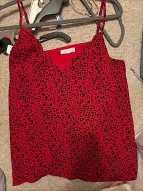 Red Leopard Print Cami Tank